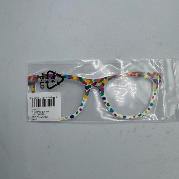 Pair Eyewear The Harper The Confetti Multicolor Eyeglass Top Toppers - Picture 1 of 4